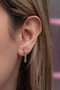 Heliophilia Silver Pendientes de Plata de Ley con Topacio Místico y Oro Rosa